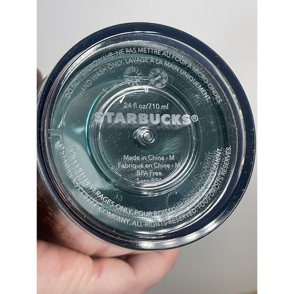 Starbucks Holiday 2020 Venti Tumbler Gold glitter iridescent Dots - Picture 3 of 6